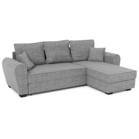 Nicea Corner Sofa Bed With Storage, light grey