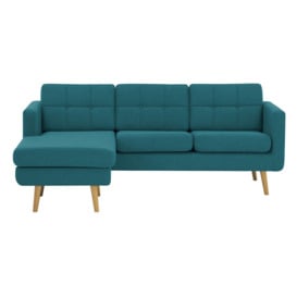 Brest Left Hand Corner Sofa, turquoise - thumbnail 1