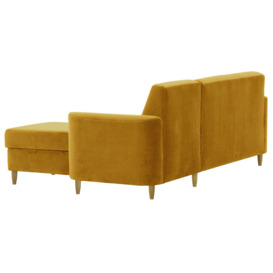 Elegance Corner Sofa Bed With Storage, mustard - thumbnail 3