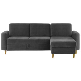 Elegance Corner Sofa Bed With Storage, graphite