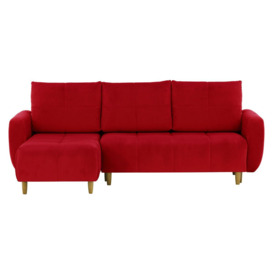Globe Corner Sofa Bed, dark red