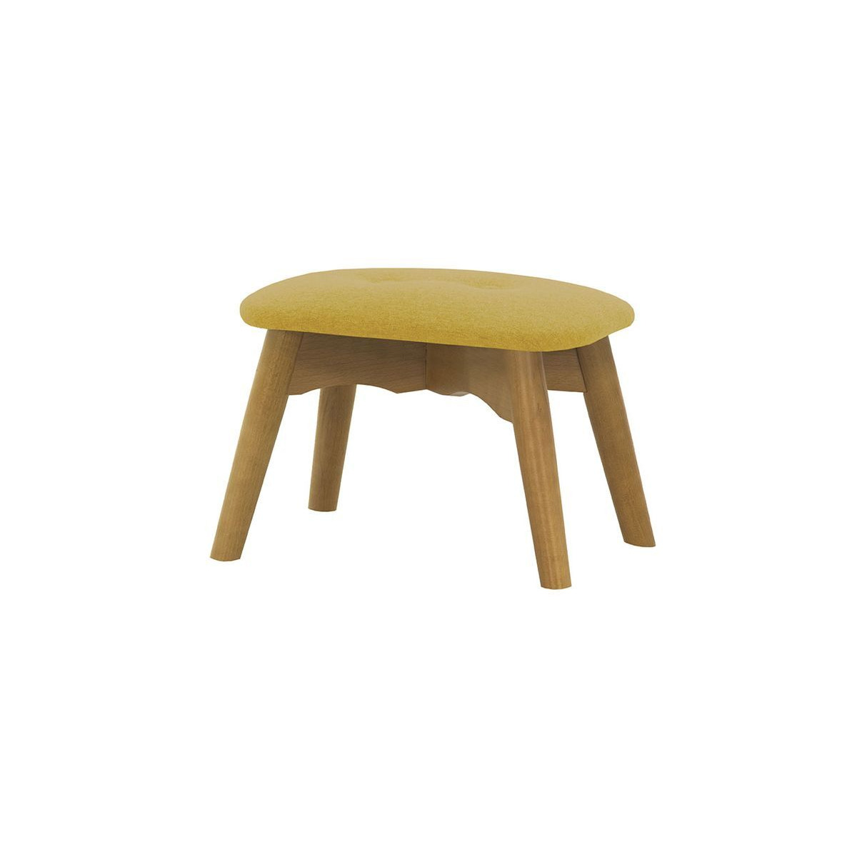 Ducon Mini Children's Footstool, yellow, Leg colour: like oak - image 1