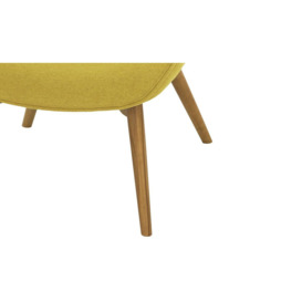 Ducon Wingback Chair, yellow, Leg colour: like oak - thumbnail 2