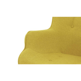 Ducon Wingback Chair, yellow, Leg colour: like oak - thumbnail 3