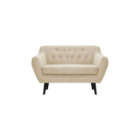 Varde Velvet 2 Seater Sofa, light beige - thumbnail 1