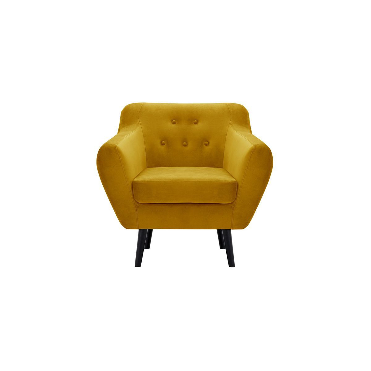 Varde Velvet Armchair, mustard - image 1