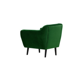 Varde Velvet Armchair, dark green - thumbnail 2
