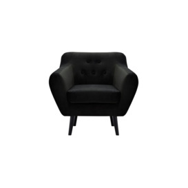 Varde Velvet Armchair, black