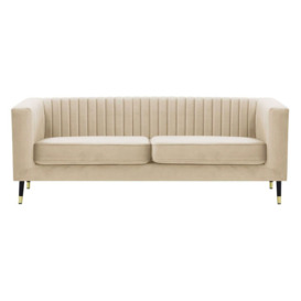 Slender 3 Seater Sofa, light beige