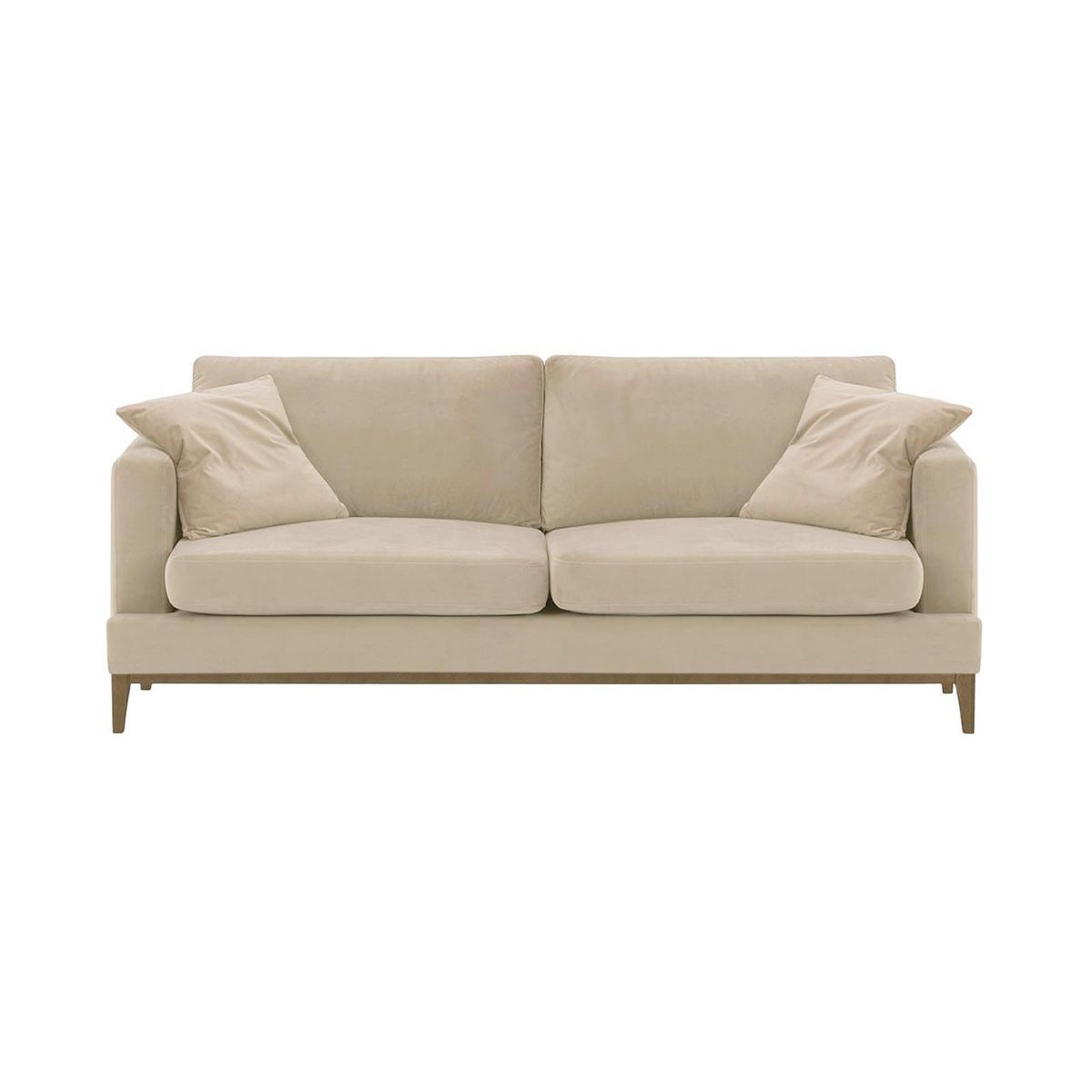 Covex Wood 3 Seater Sofa, light beige, Leg colour: wax black - image 1