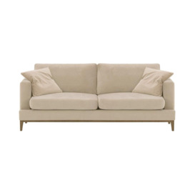 Covex Wood 3 Seater Sofa, light beige, Leg colour: wax black - thumbnail 1