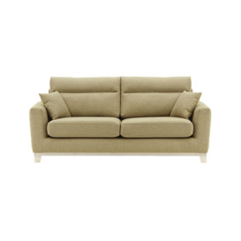 Belfort 3 Seater Sofa, beige, Leg colour: white