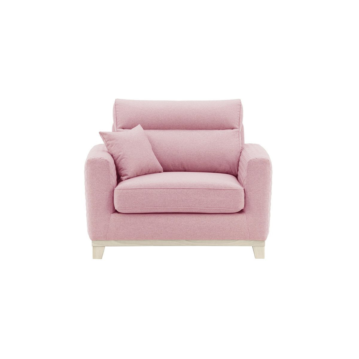 Belfort Armchair, pink, Leg colour: white - image 1