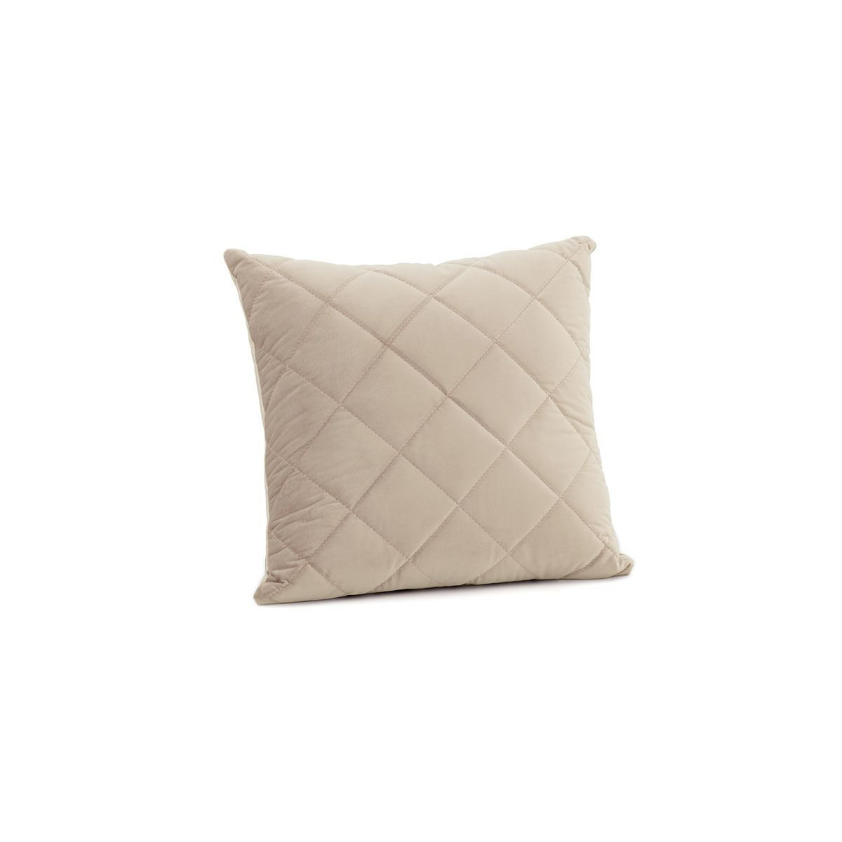 Velvet Cushion with stitching 45x45cm, light beige