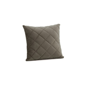 Velvet Cushion with stitching 45x45cm, grey