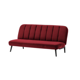 Lull Click-Click Sofa Bed, dark red, Leg colour: black