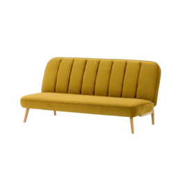 Lull Click-Click Sofa Bed, mustard, Leg colour: like oak