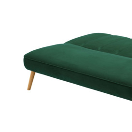 Lull Click-Click Sofa Bed, dark green, Leg colour: like oak - thumbnail 3