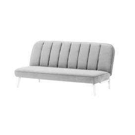 Lull Click-Click Sofa Bed, silver, Leg colour: white - thumbnail 1