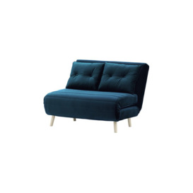 Flic Small Sofa Bed - width 103 cm, blue, Leg colour: white
