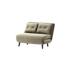 Flic Small Sofa Bed - width 103 cm, grey, Leg colour: black