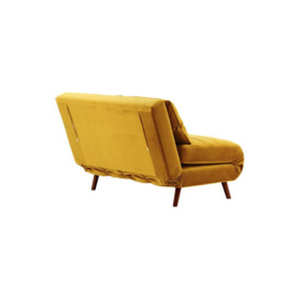Flic Double Sofa Bed - width 120 cm, mustard, Leg colour: aveo - thumbnail 2