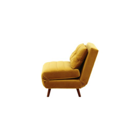 Flic Double Sofa Bed - width 120 cm, mustard, Leg colour: aveo - thumbnail 3