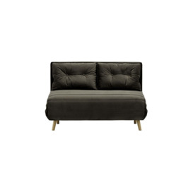 Flic Double Sofa Bed - width 120 cm, graphite, Leg colour: wax black - thumbnail 2