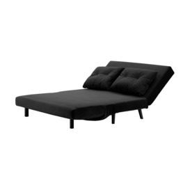 Flic Double Sofa Bed - width 120 cm, black, Leg colour: black - thumbnail 3