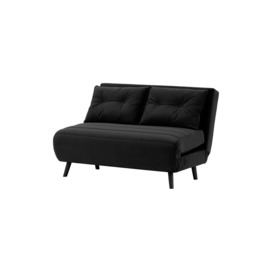 Flic Double Sofa Bed - width 120 cm, black, Leg colour: black - thumbnail 1
