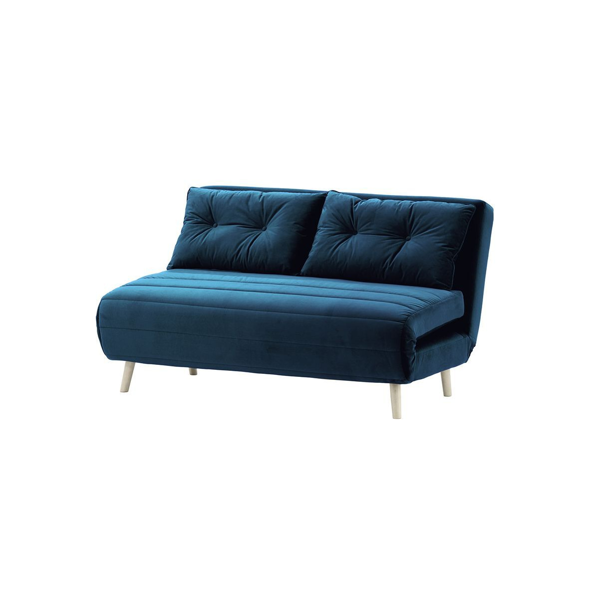 Flic Large Double Sofa Bed - width 142 cm, blue, Leg colour: white - image 1