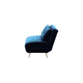 Flic Large Double Sofa Bed - width 142 cm, blue, Leg colour: white - thumbnail 3