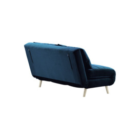 Flic Large Double Sofa Bed - width 142 cm, blue, Leg colour: white - thumbnail 2
