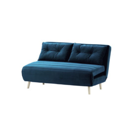 Flic Large Double Sofa Bed - width 142 cm, blue, Leg colour: white
