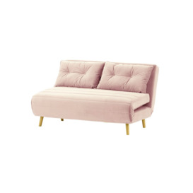 Flic Large Double Sofa Bed - width 142 cm, lilac, Leg colour: like oak