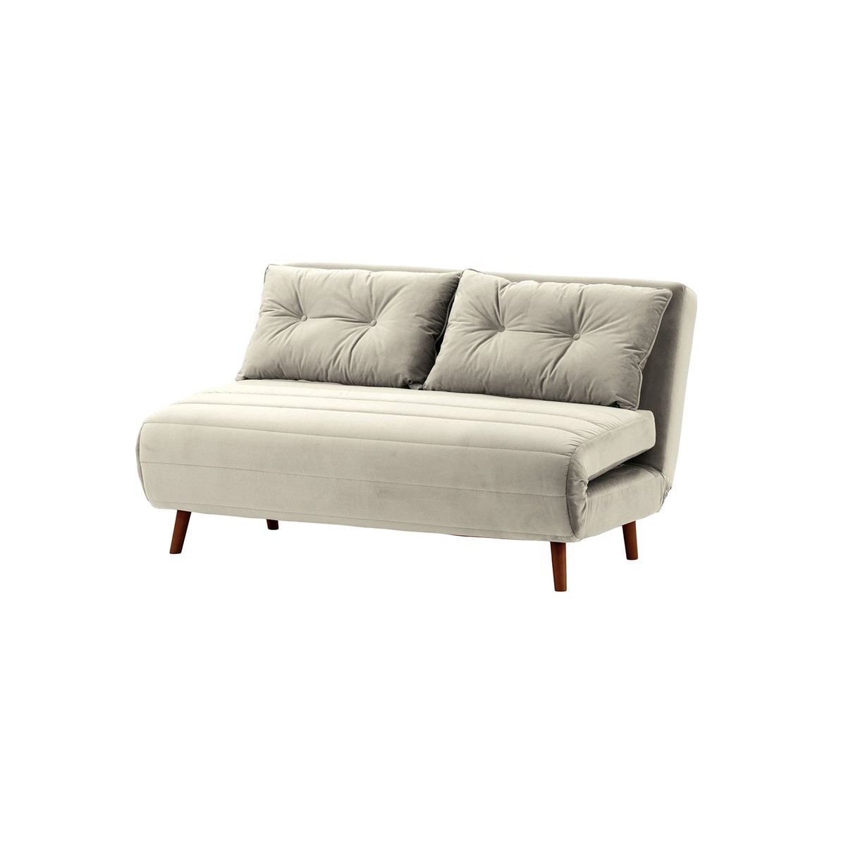 Flic Large Double Sofa Bed - width 142 cm, silver, Leg colour: aveo - image 1