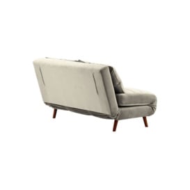 Flic Large Double Sofa Bed - width 142 cm, silver, Leg colour: aveo - thumbnail 2