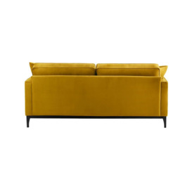 Linara 3 Seater Sofa, mustard, Leg colour: black - thumbnail 2