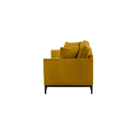 Linara 3 Seater Sofa, mustard, Leg colour: black - thumbnail 3