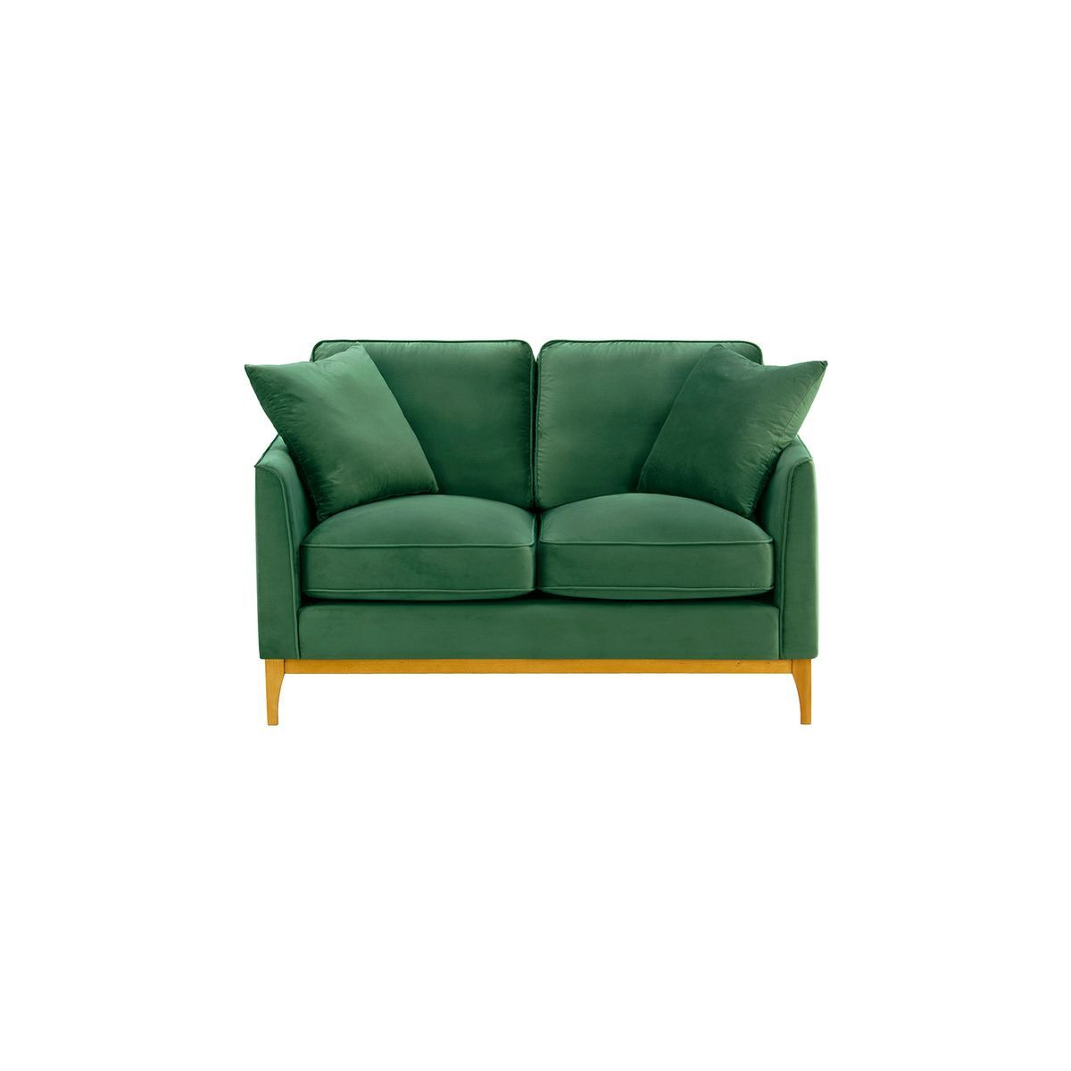 Linara 2 Seater Sofa, dark green, Leg colour: like oak - image 1