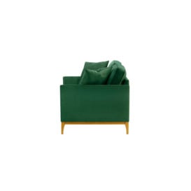 Linara 2 Seater Sofa, dark green, Leg colour: like oak - thumbnail 3
