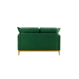 Linara 2 Seater Sofa, dark green, Leg colour: like oak - thumbnail 2