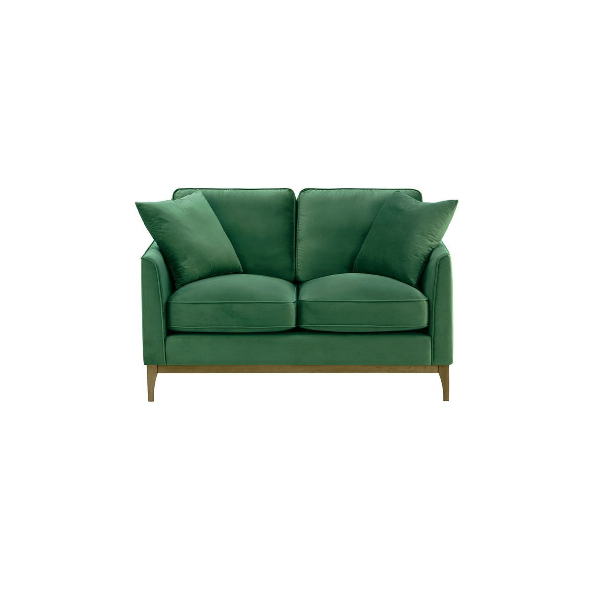 Linara 2 Seater Sofa, dark green, Leg colour: wax black - image 1