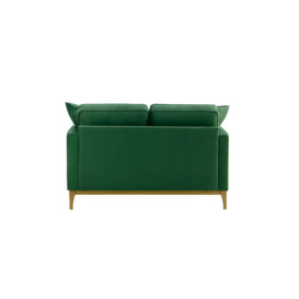 Linara 2 Seater Sofa, dark green, Leg colour: wax black - thumbnail 2