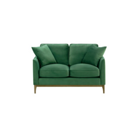 Linara 2 Seater Sofa, dark green, Leg colour: wax black - thumbnail 1