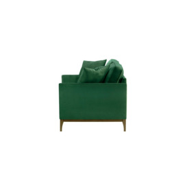 Linara 2 Seater Sofa, dark green, Leg colour: wax black - thumbnail 3