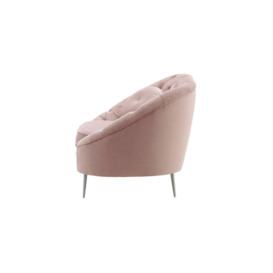 Kooper Armchair with quilting, lilac, Leg colour: chrome metal - thumbnail 3