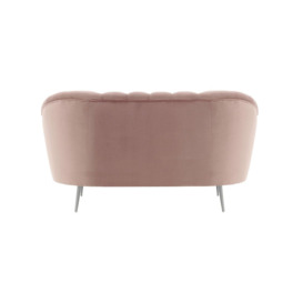 Kooper Armchair with quilting, lilac, Leg colour: chrome metal - thumbnail 2