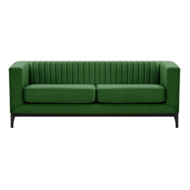 Slender Wood 3 Seater Sofa, dark green, Leg colour: black - thumbnail 1