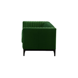 Slender Wood 3 Seater Sofa, dark green, Leg colour: black - thumbnail 3